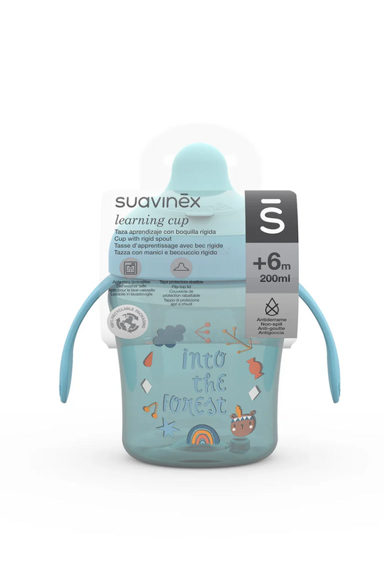 TAZA APRENDIZAJE FOREST AZUL 200 ML- SUAVINEX