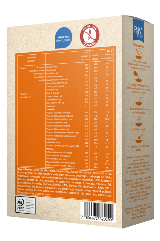Papilla para Adulto Mayor Nutriactiv Senior 300 g Sabor Plátano