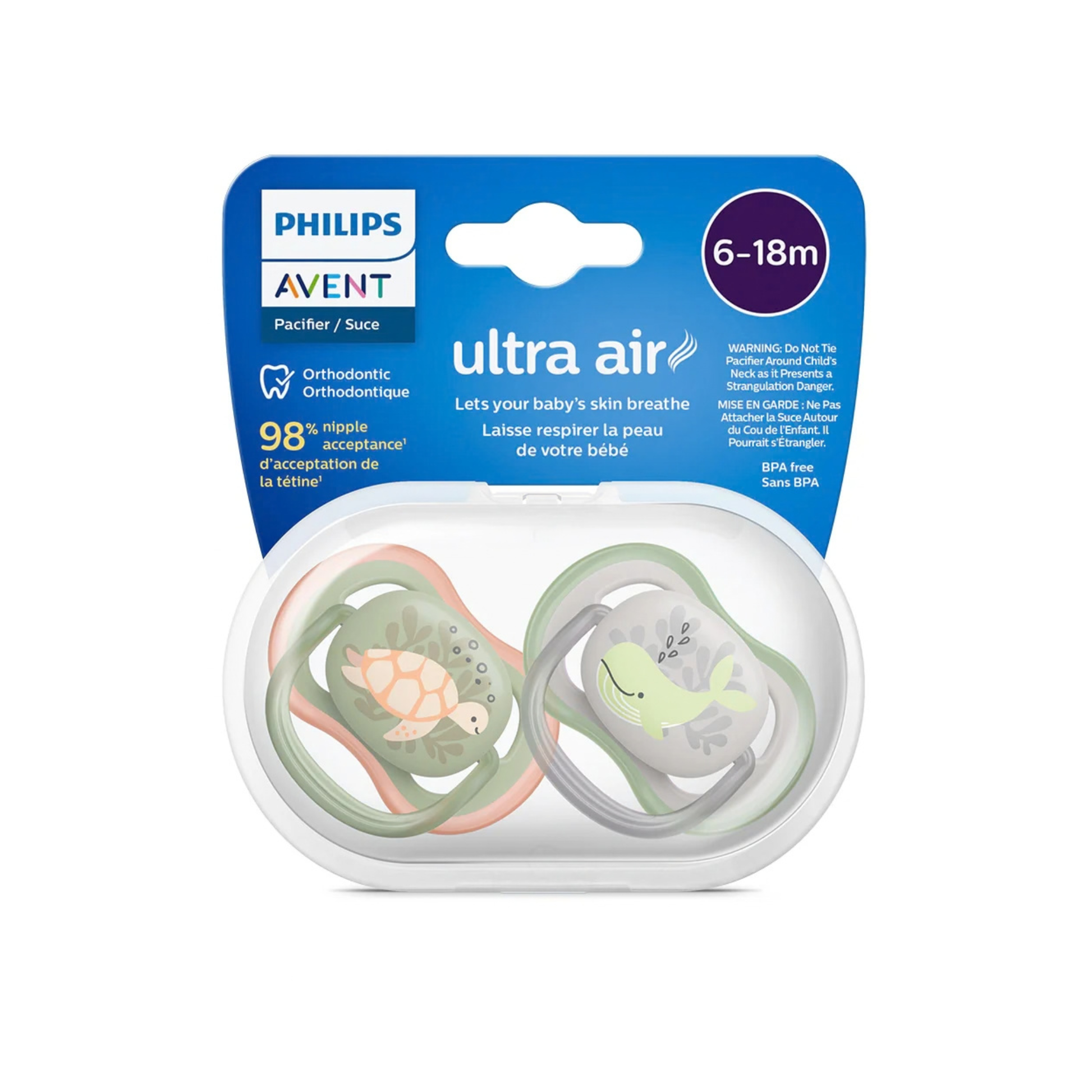 Chupete Philips Avent Ultra Air Orthodontic 6–18 Meses
