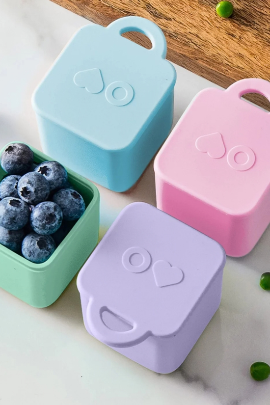 Recipientes de silicona para aderezo con tapa 4 onzas OmieBox