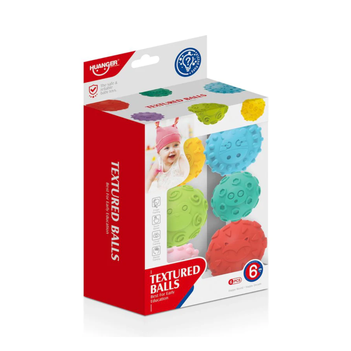 PELOTAS CON TEXTURA 6 PIEZAS  HUANGER