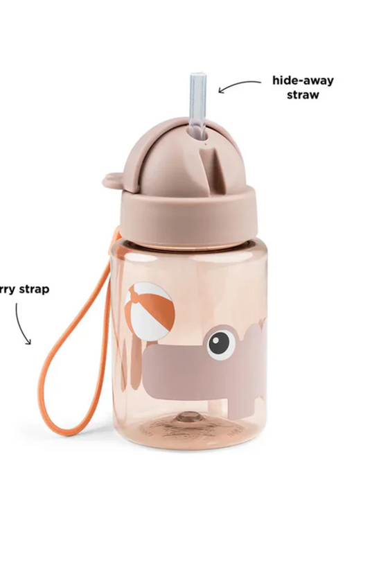 BOTELLA CON BOMBILLA PLAYGROUND ROSA 280ml DONE BY DEER