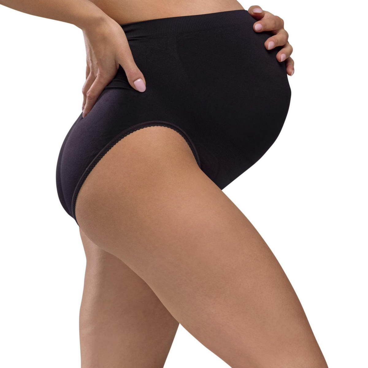 Calzón Prenatal Carriwell Negro Talla L | Sin Costuras