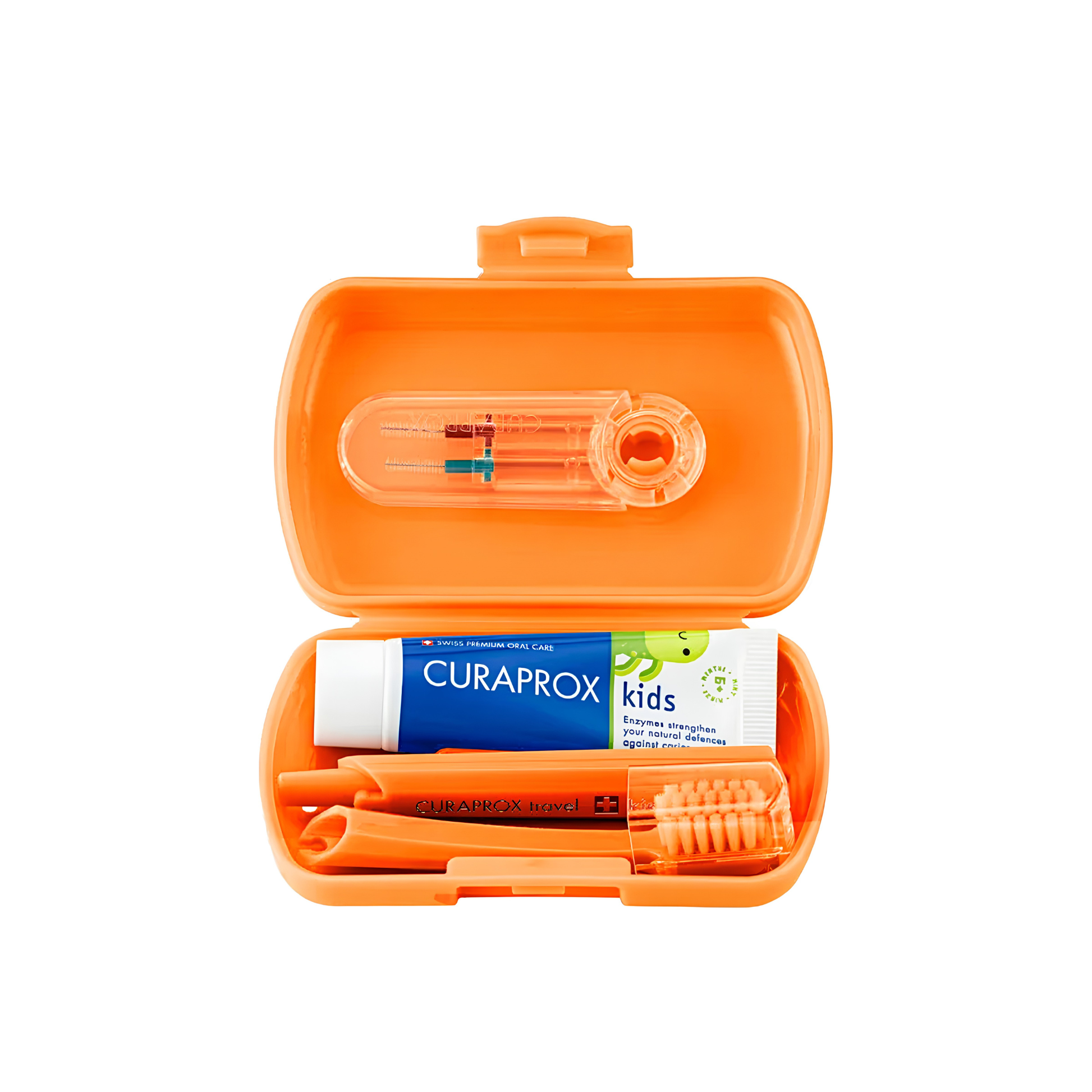 Kids Travel Set Curaprox (cepillo + pasta + interdental)