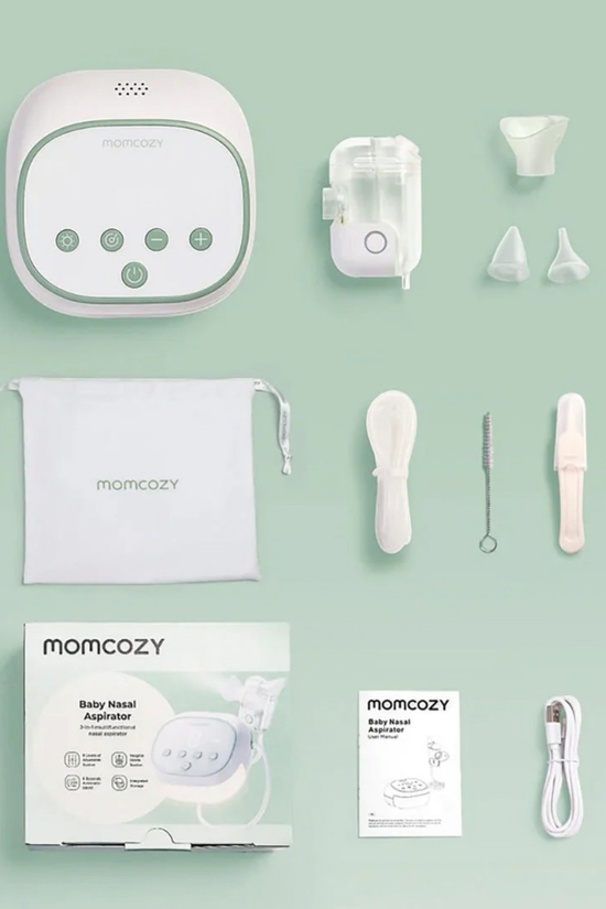 Aspirador Nasal Momcozy BreezyClear Pro Multifuncional 2 en 1 Grado Hospitalario