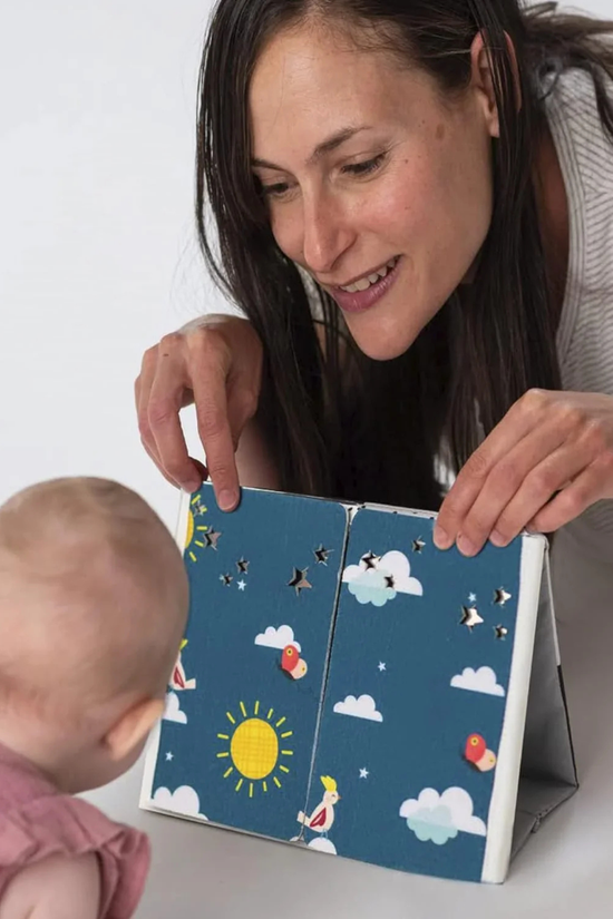Espejo Seguro Para Bebé Libro Tummy Time Taf Toy Blanco Y Negro