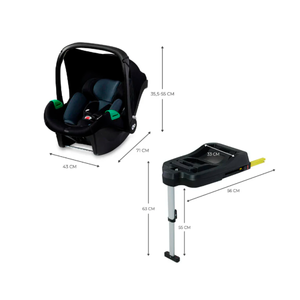Silla de Auto Nido Kinderkraft MINK PRO i-Size + Base ISOFIX FX