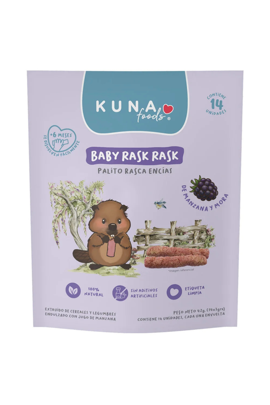 Palitos Rasca Encías Baby Rask Rask Kuna Foods +6 Meses 42 g