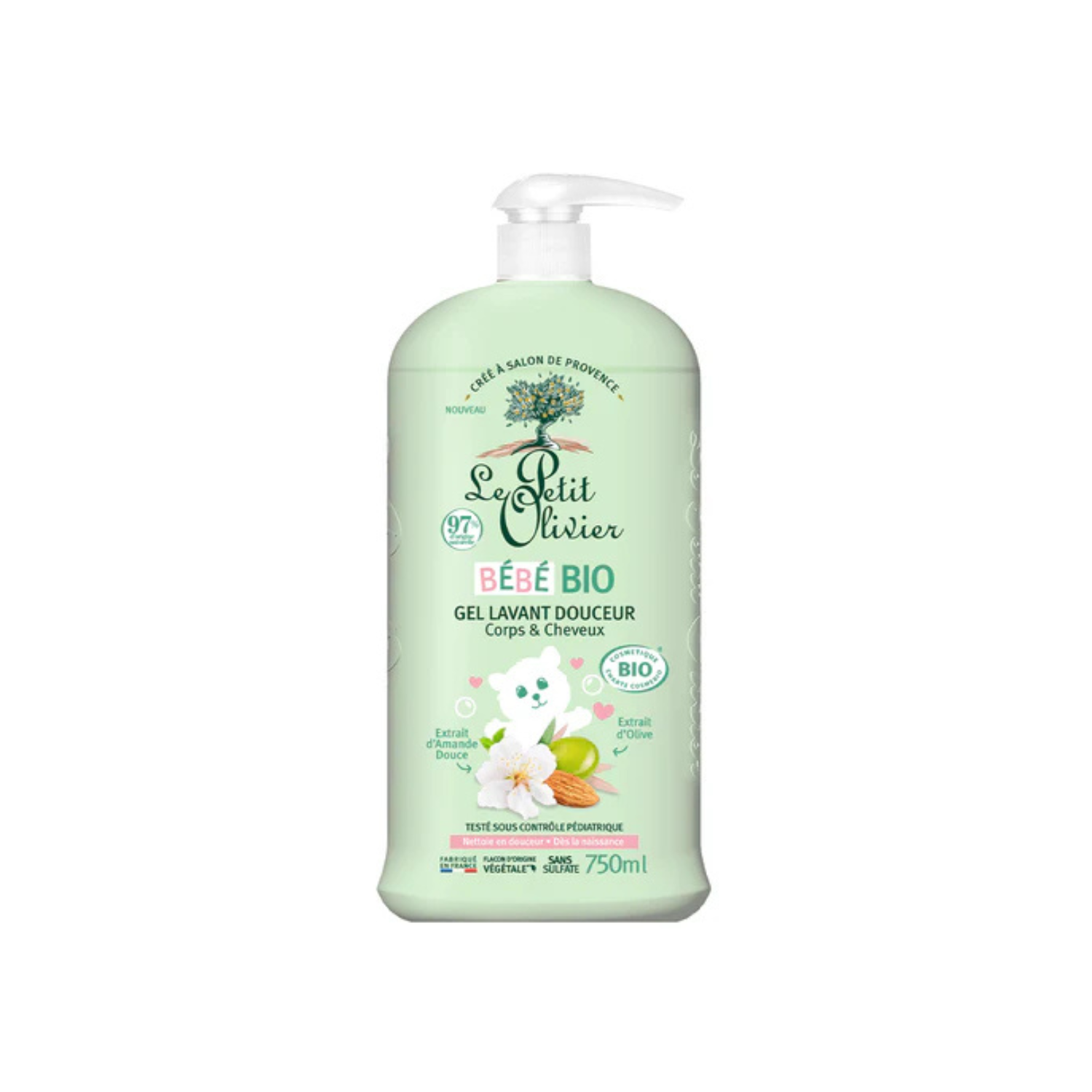 Gel De Baño Cuerpo Y Cabello Le Petit Oliver 750ml