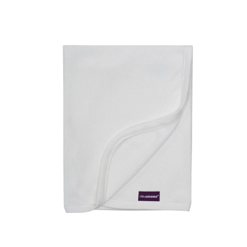 MANTA WAFFLE ALGODÓN BLANCO  120 X 140 CM - CLEVAMAMA