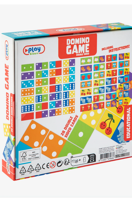 JUEGO DE DOMINO DOBLE CARA  MOXY