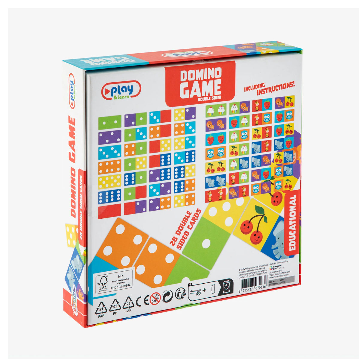 JUEGO DE DOMINO DOBLE CARA  MOXY