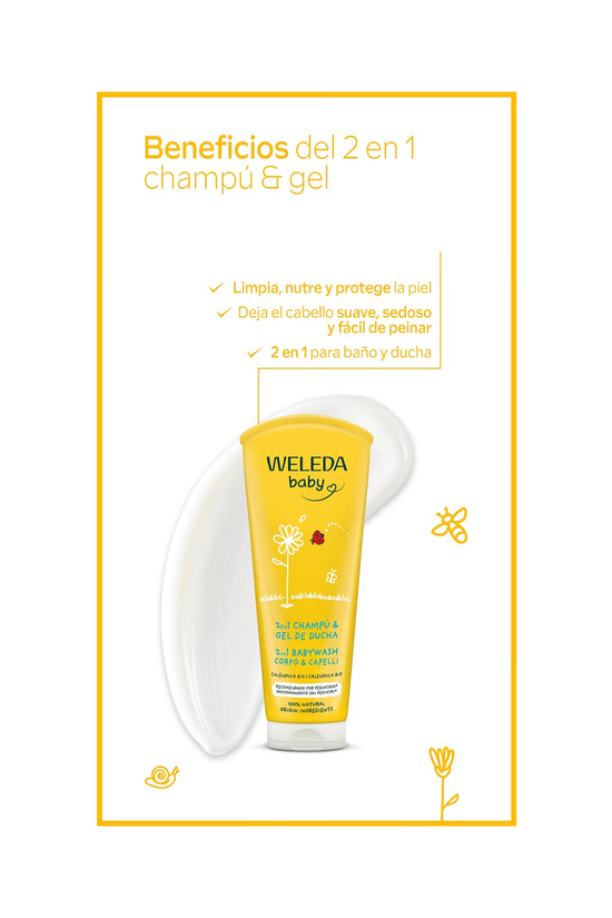 Shampoo Y Gel Ducha 2 En 1 Caléndula Weleda 200 ML