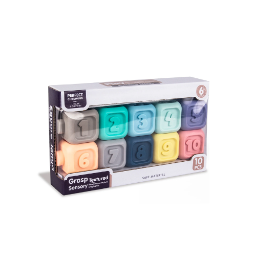 BLOQUES CUADRADOS PASTEL 10 PIEZAS GRASP