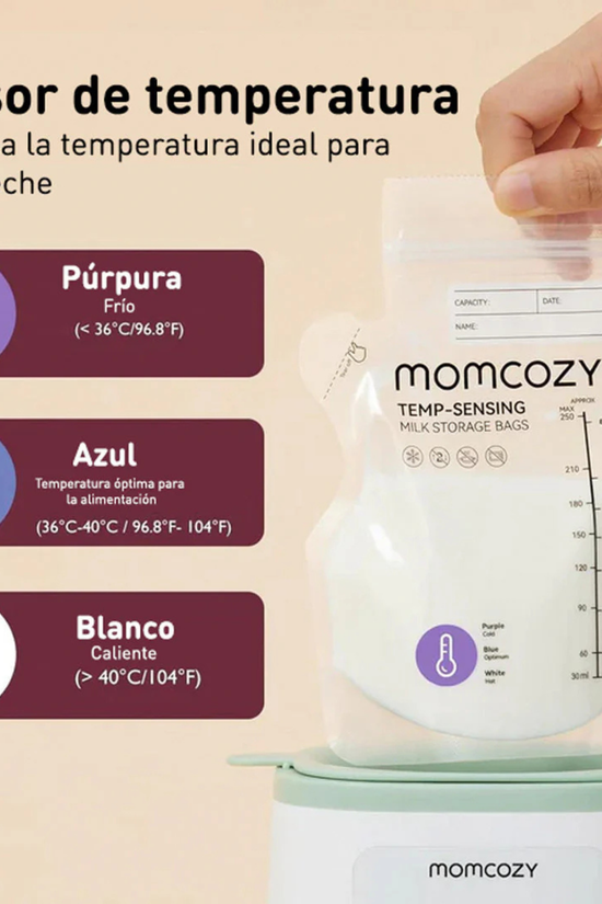 Bolsas Almacenamiento de Leche Materna Momcozy con Boquilla 60 Unidades