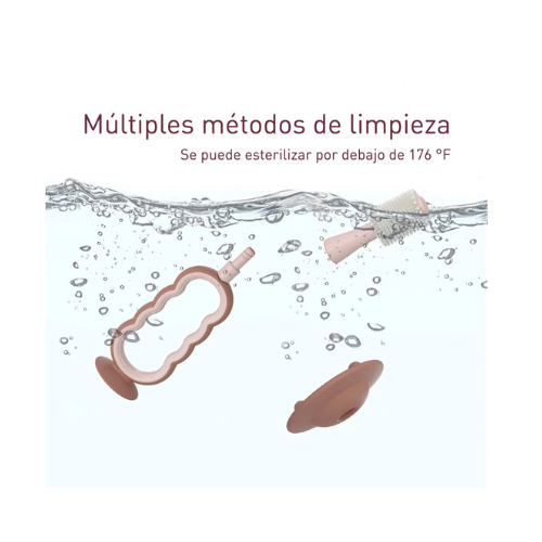 CEPILLO DENTAL DE SILICONA PARA  BEBÉ VERDE