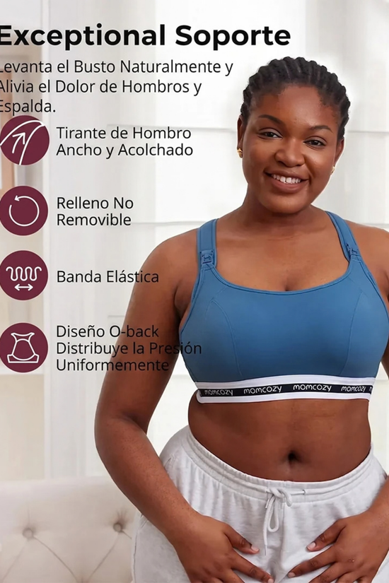 Sostén Deportivo de Lactancia Momcozy Azul