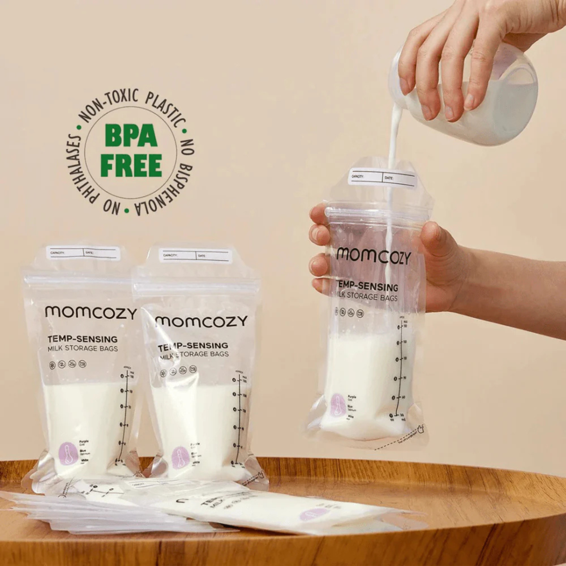 Bolsas almacenamiento de leche materna Momcozy 50 unidades