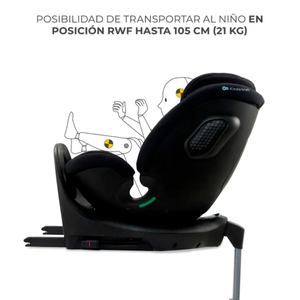 SILLA DE AUTO CONVERTIBLE XRIDER  XRIDER 2 i-SIZE BLACK  -  KINDERKRFT