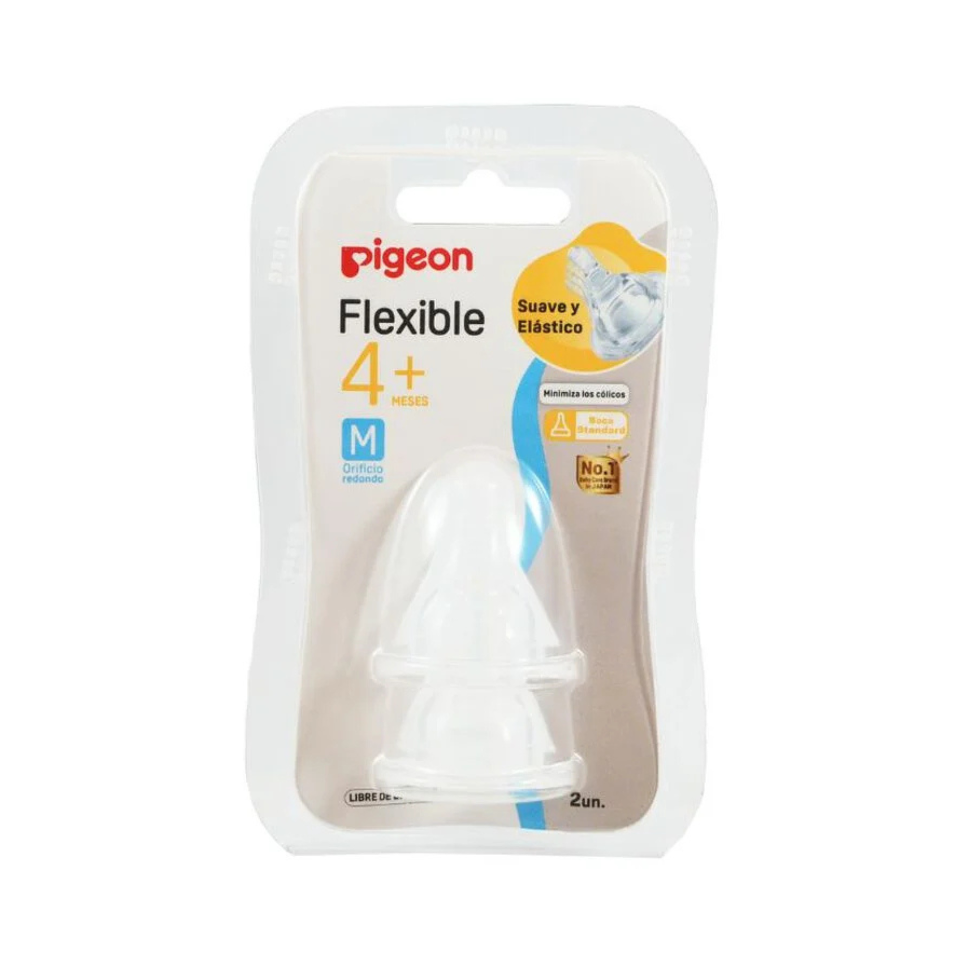 Repuesto Tetina Pigeon Flexible x2 Unidades (Boca Standard)