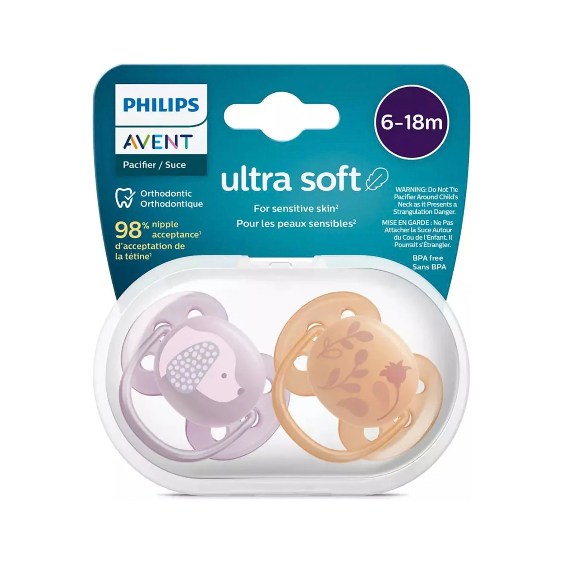 Chupete Philips Avent Ultra Soft Orthodontic 6-18 Meses