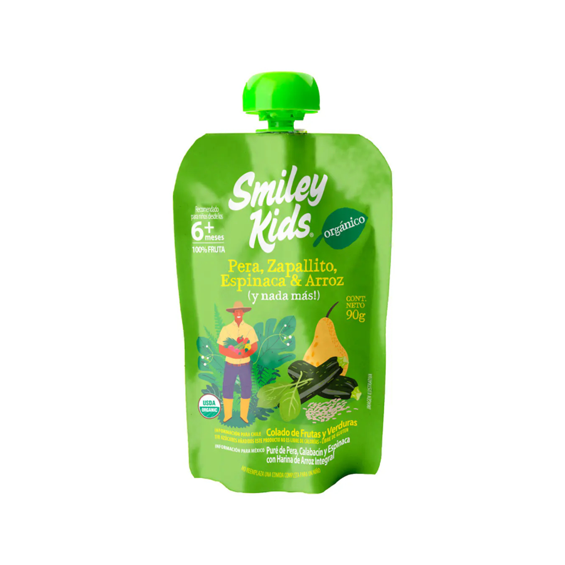 Colado Orgánico Smiley Kids Frutas & Verduras 90g (+6 meses)