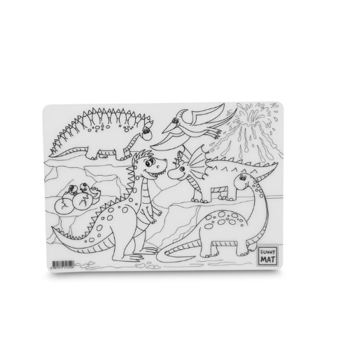 TAPETES PARA COLOREAR ESPACIO & DINOSAURIOS 25 X 35 CM + 6 ROTULADORES  FUNNY MAT