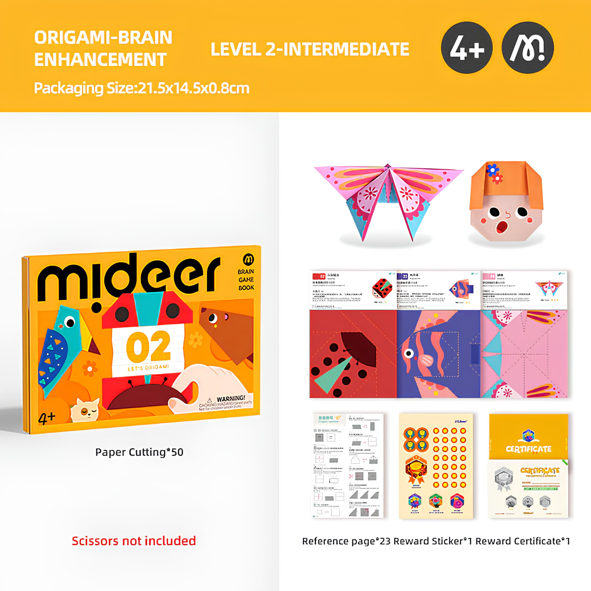 Libro de Origami  Nivel 2 Mideer +4 años