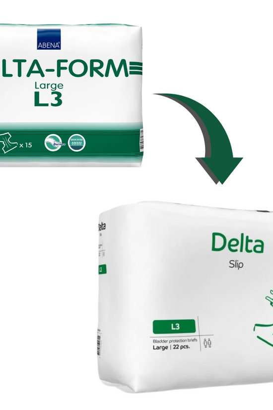 PAÑAL ANATÓMICO DELTA SLIP L3 ABENA L3 22 Unidades