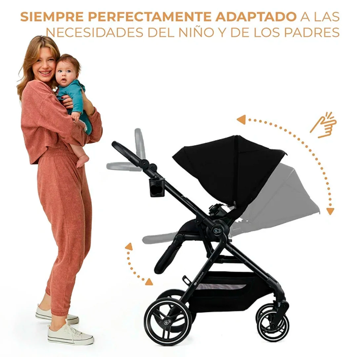 COCHE DE PASEO YOXI PURE BLACK KINDERKRAFT