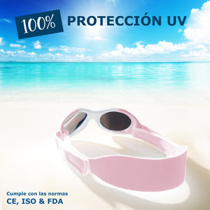 LENTES DE SOL PARA BEBÉS BABY SURFER  0 A 18 MESES ROSA - MAUSITO