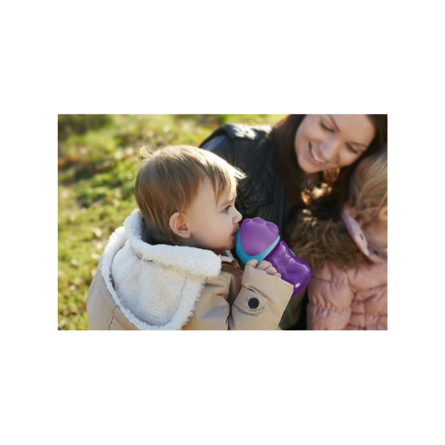 VASO CON BOMBILLA FLEXIBLE DINO MORADO  200 ML - AVENT NATURAL