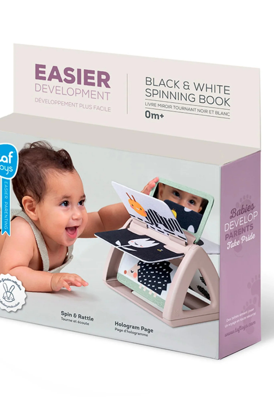 Libro Giratorio para Bebés Tummy Time Blanco y Negro Taf Toy