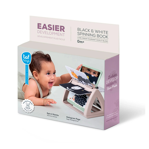 Libro Giratorio para Bebés Tummy Time Blanco y Negro Taf Toy