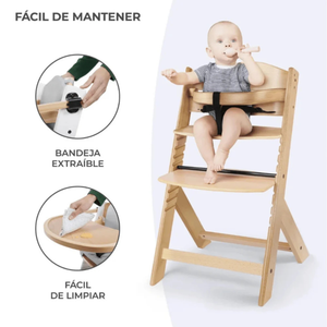 SILLA DE COMER EVOLUTIVA ENOCK WOODEN NATURAL KINDERKRAFT