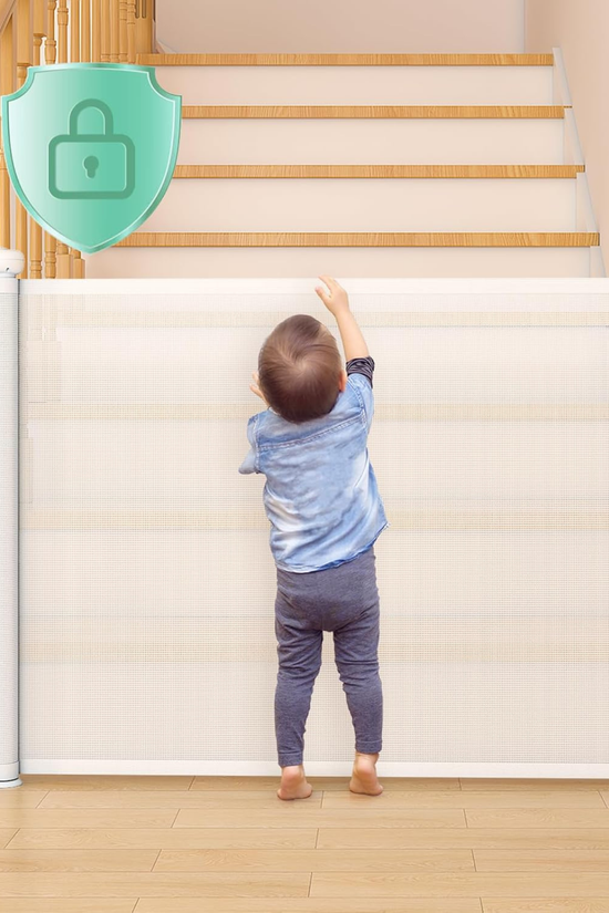 Puerta Retráctil de Seguridad para Bebés Momcozy