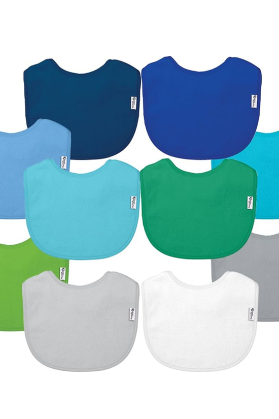Baberos Impermeables Pack x10 Green Sprouts Colores Variados