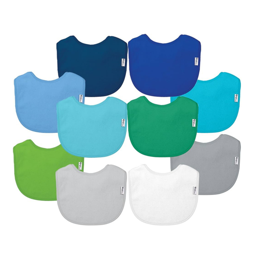 Baberos Impermeables Pack x10 Green Sprouts Colores Variados