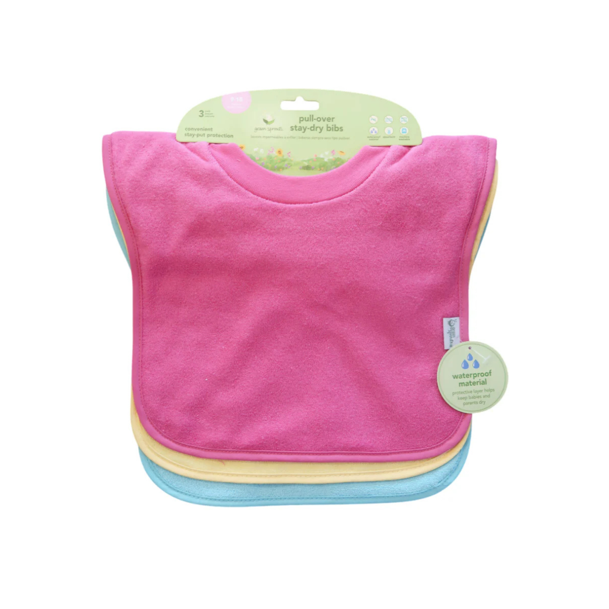 Baberos Impermeables Pack x3 Tipo Polera Green Sprouts