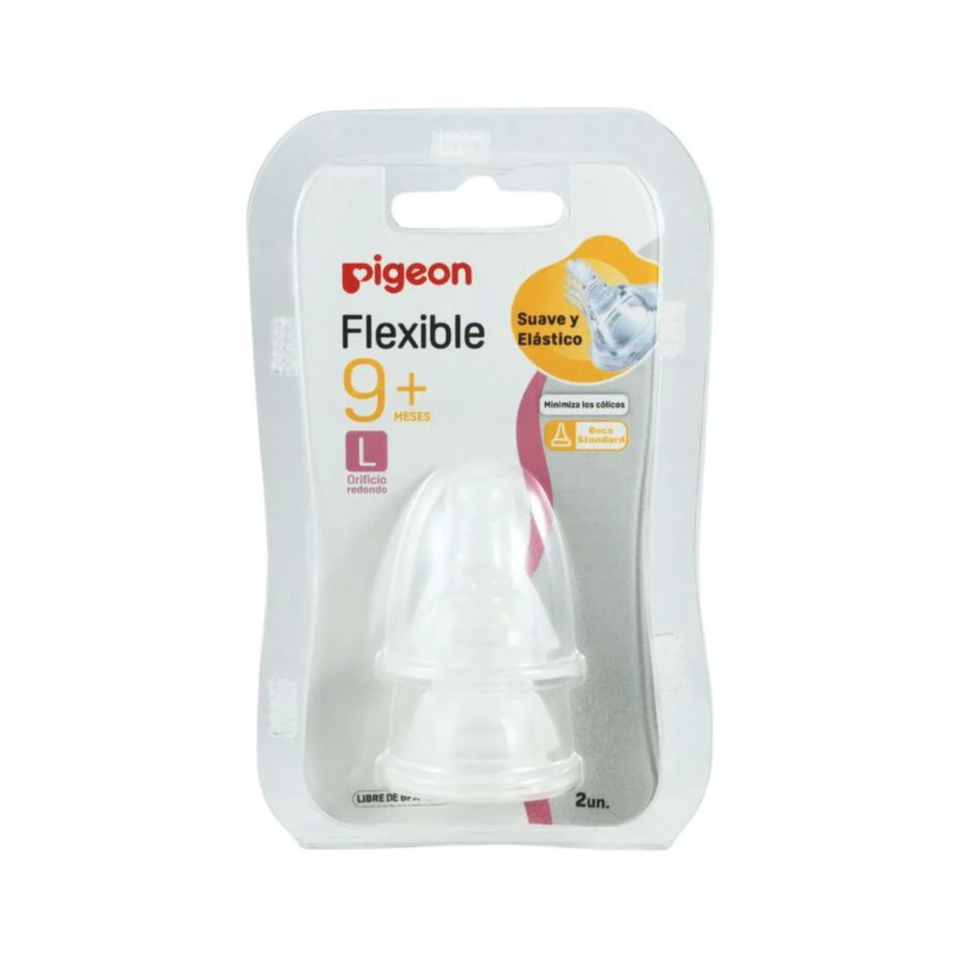 Repuesto Tetina Pigeon Flexible x2 Unidades (Boca Standard)
