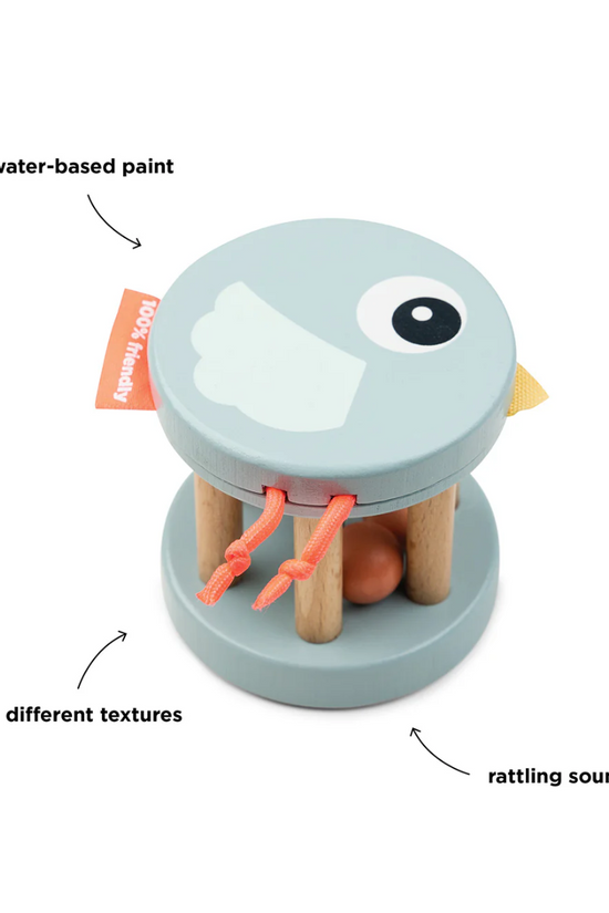 SONAJERO DE MADERA BIRDEE AZUL  DONE BY DEER