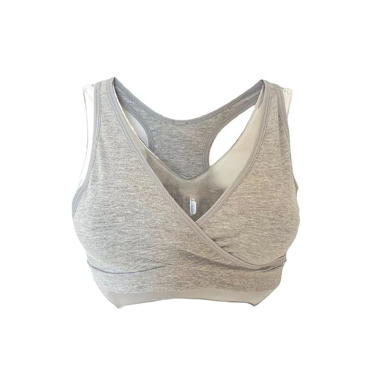 Sostén Maternal para Dormir de Algodón 2Rios Gris Talla M