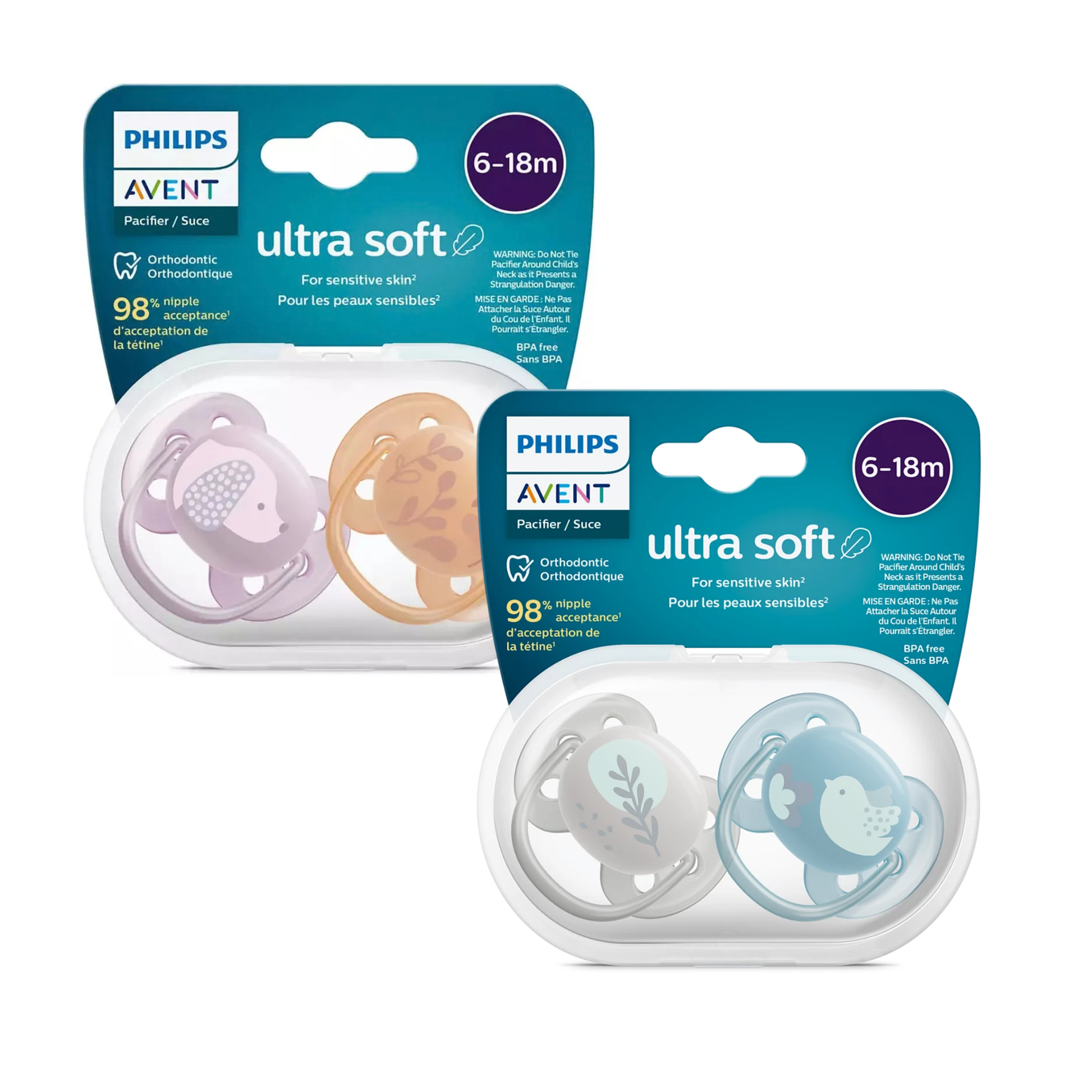 Chupete Philips Avent Ultra Soft Orthodontic 6-18 Meses