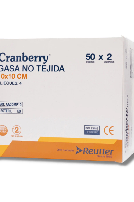 Gasa Estéril No Tejida Cranberry 50 X 2 unidades