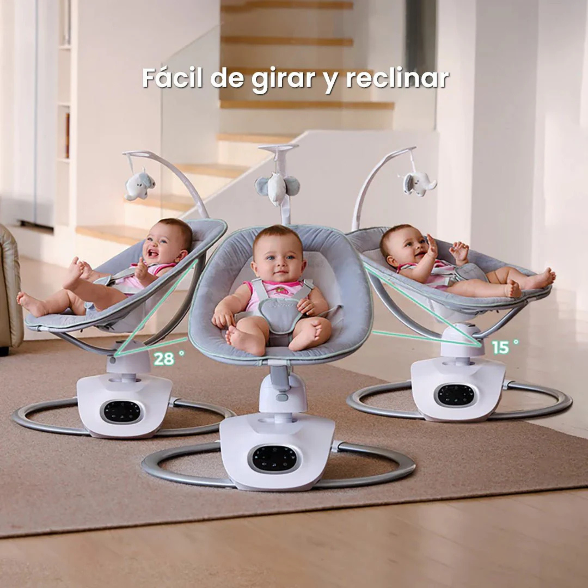 Mecedor Eléctrico para Bebé Momcozy CocoSway con Movimiento 3D