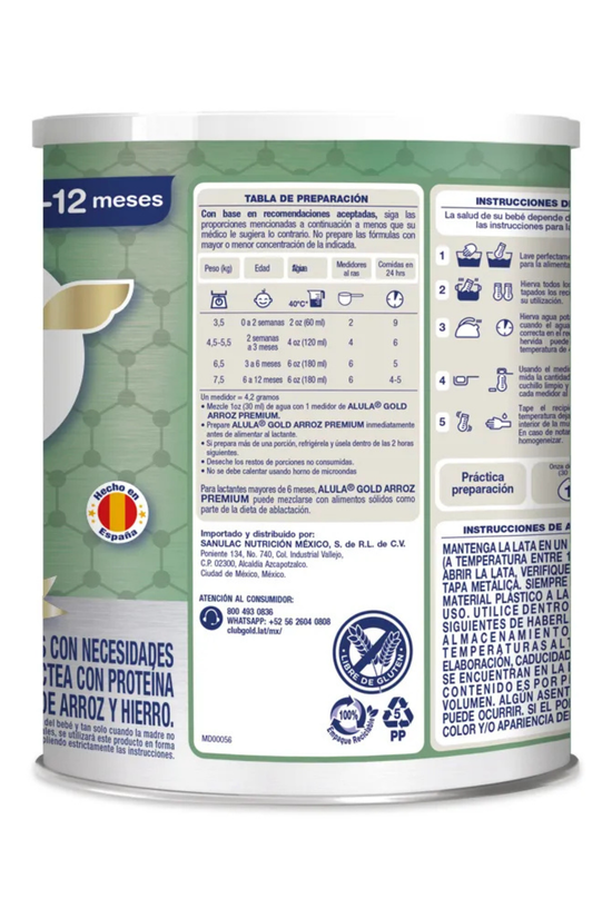 Leche De Arroz Alula Premium 400 gr