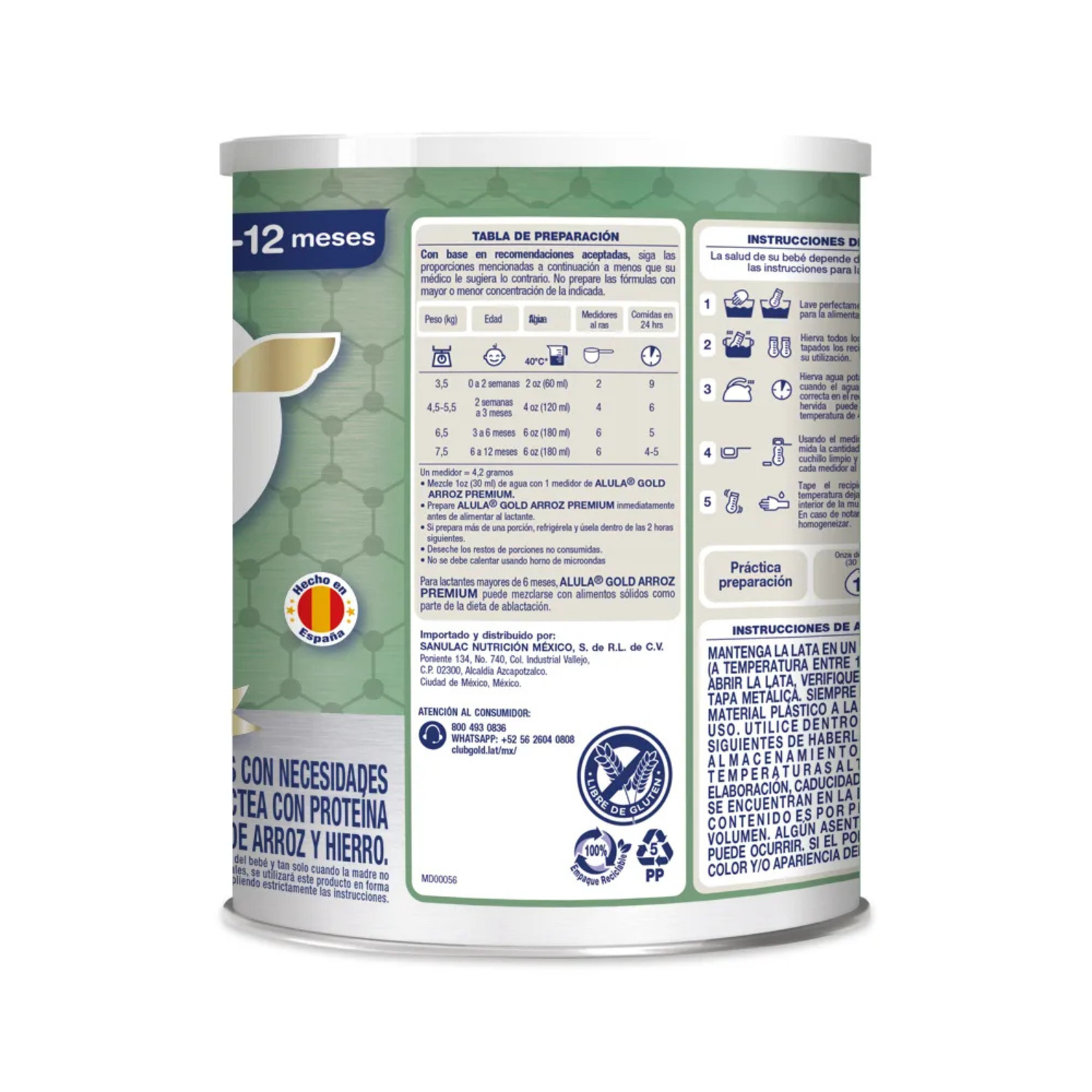 Leche De Arroz Alula Premium 400 gr