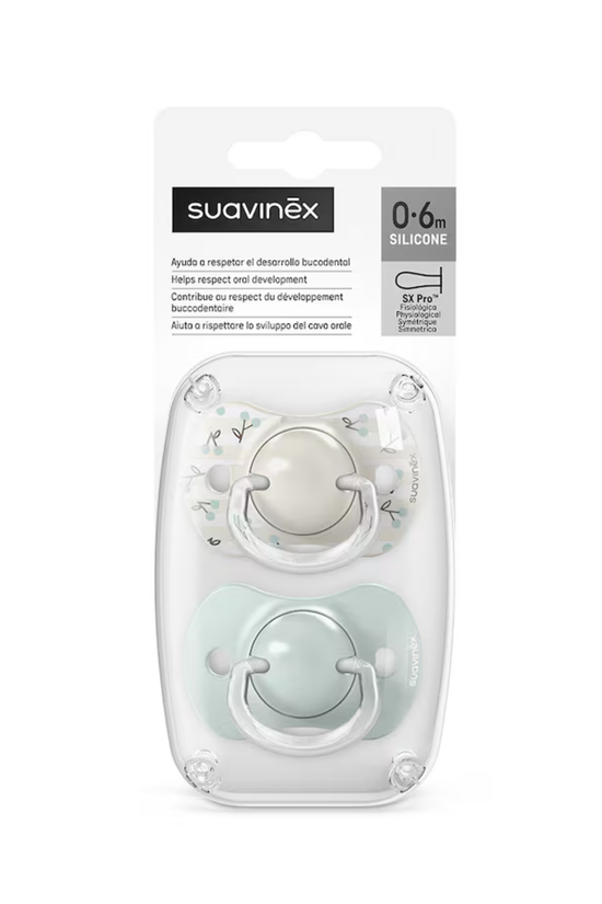 Chupete Suavinex Birdies SX Pro 0-6 Meses Pack x2 Menta