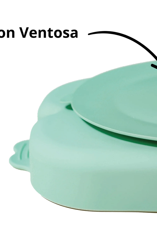 Plato y Cucharas de Silicona Verde Balia