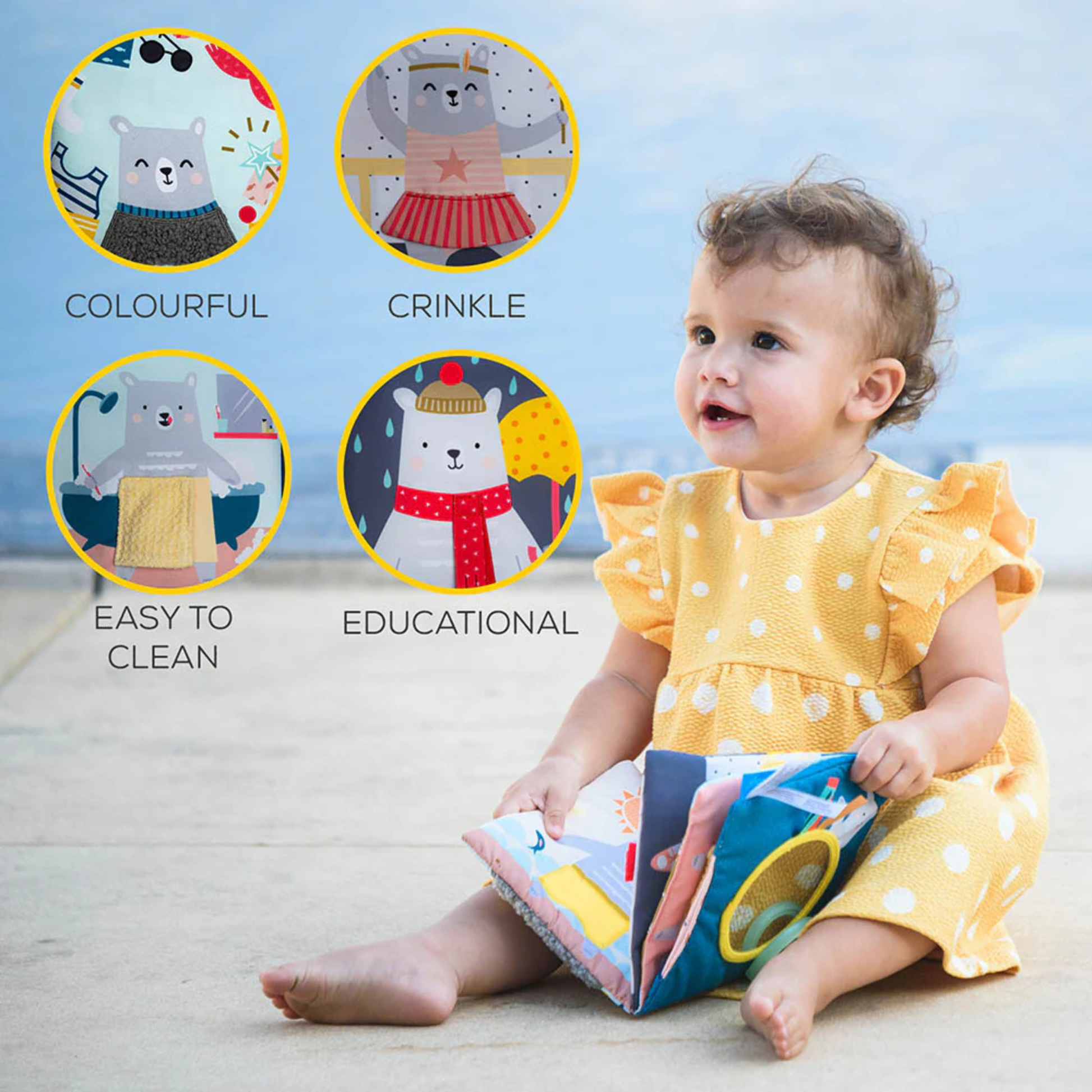Libro Sensorial de Tela +6m Taf Toy